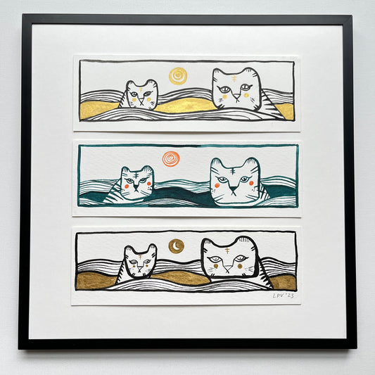 Tiger Ocean Triptych #3, 2023