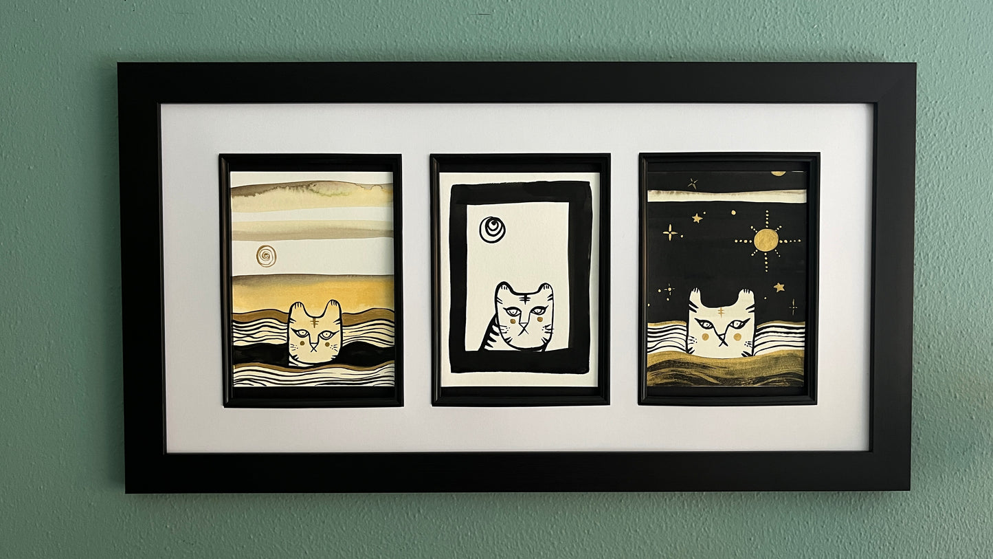 Tiger Ocean Triptych #5, 2023